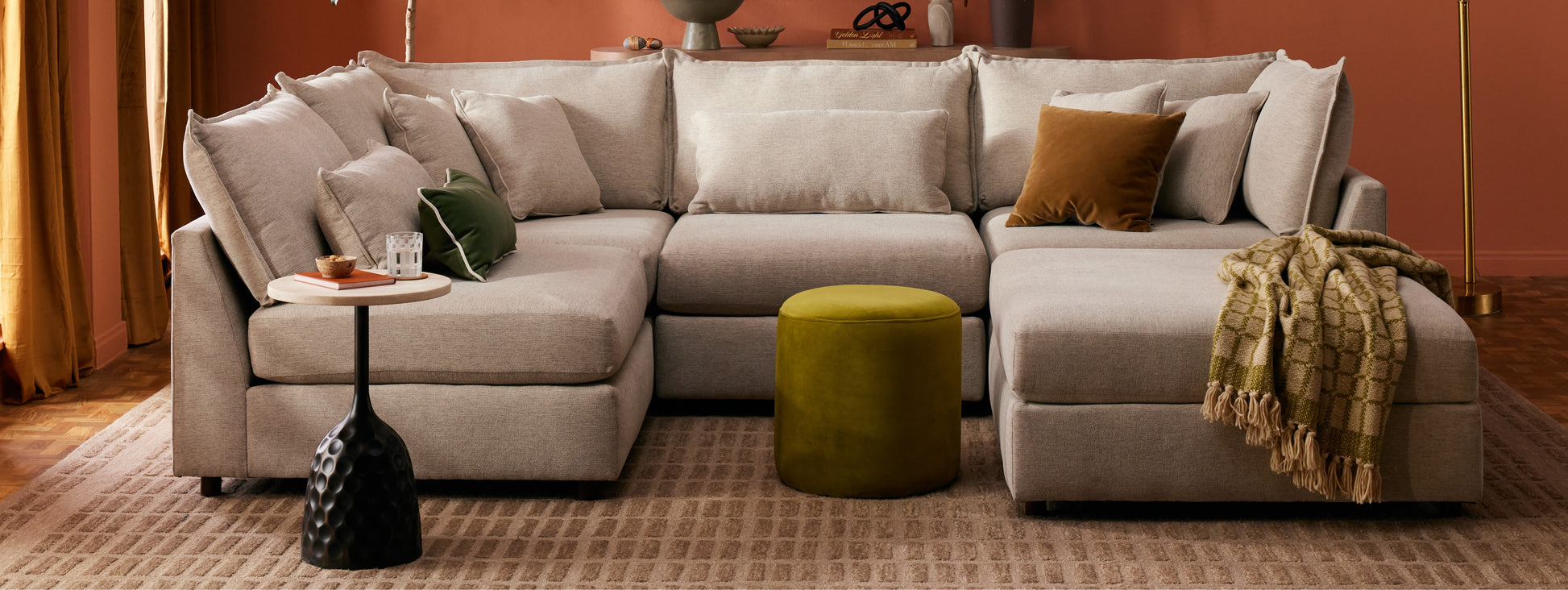 Tanner 5-Piece U-Sofa Bumper Sectional