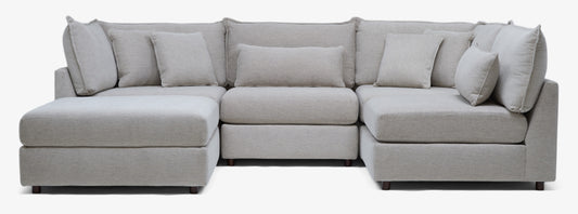 Tanner 5-Piece U-Sofa Bumper Sectional