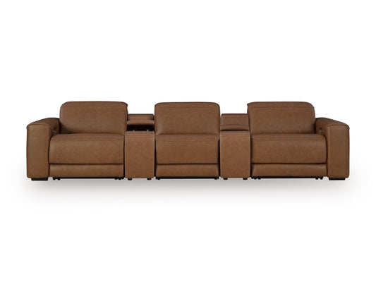 Rally-Up 5-Piece Power Reclining Sectional with Double Console