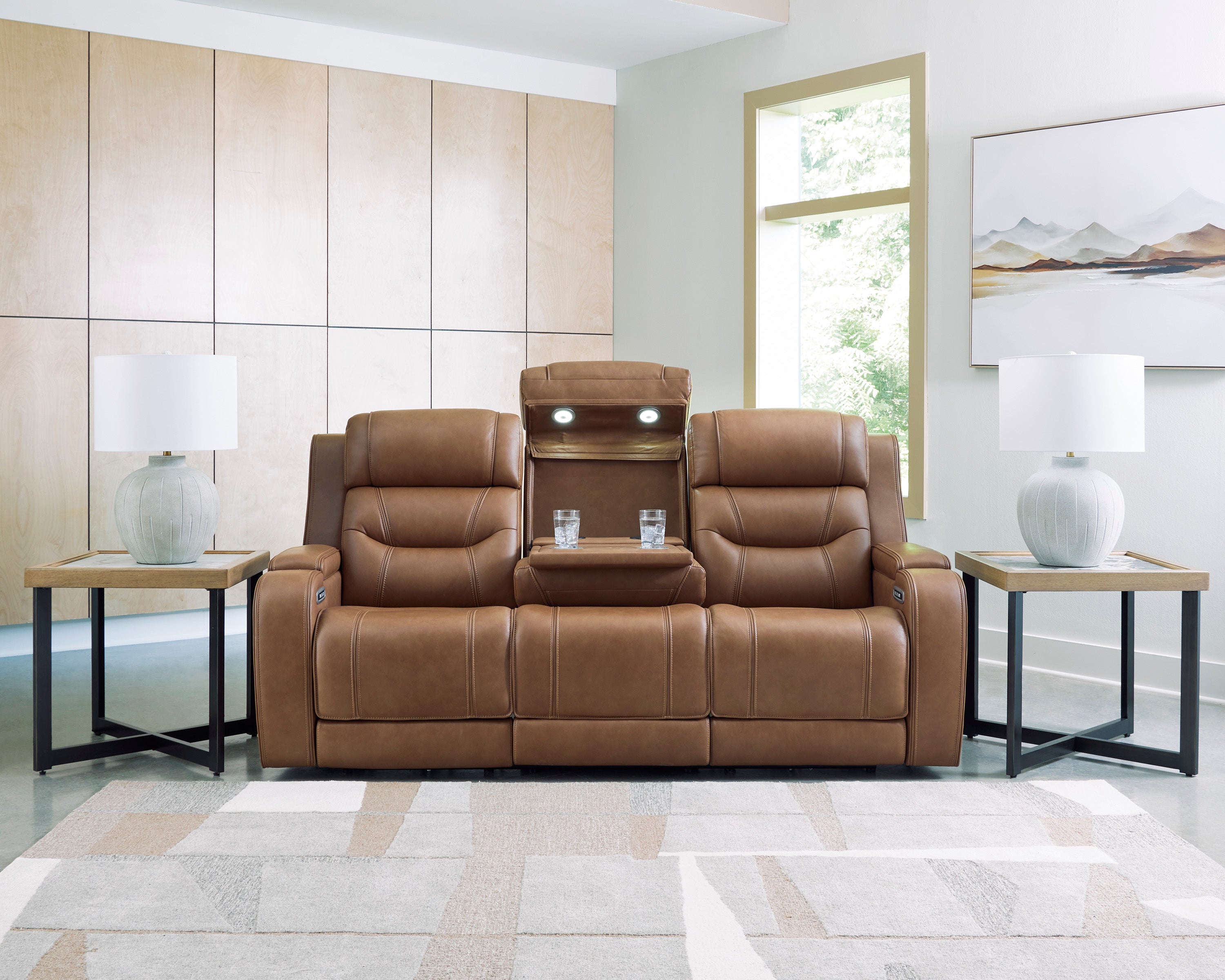 Dreamer Power Reclining Sofa with Audio Seating and Drop-Down