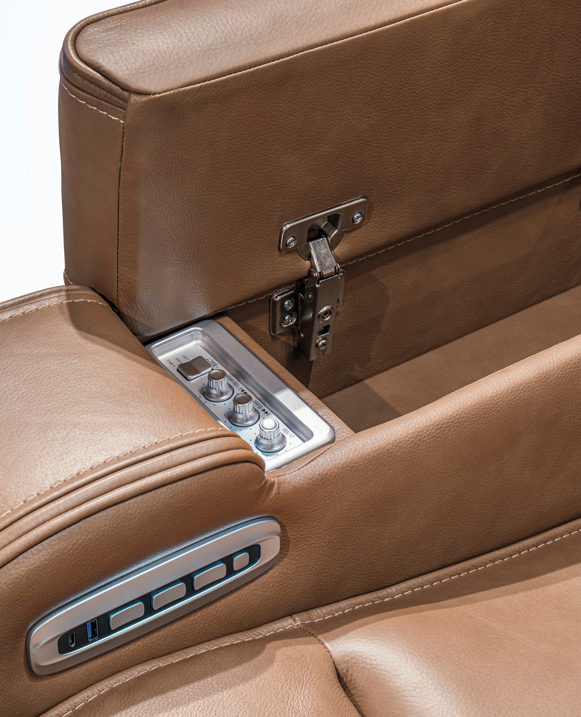 Dreamer Power Reclining Console Loveseat with Audio Seating