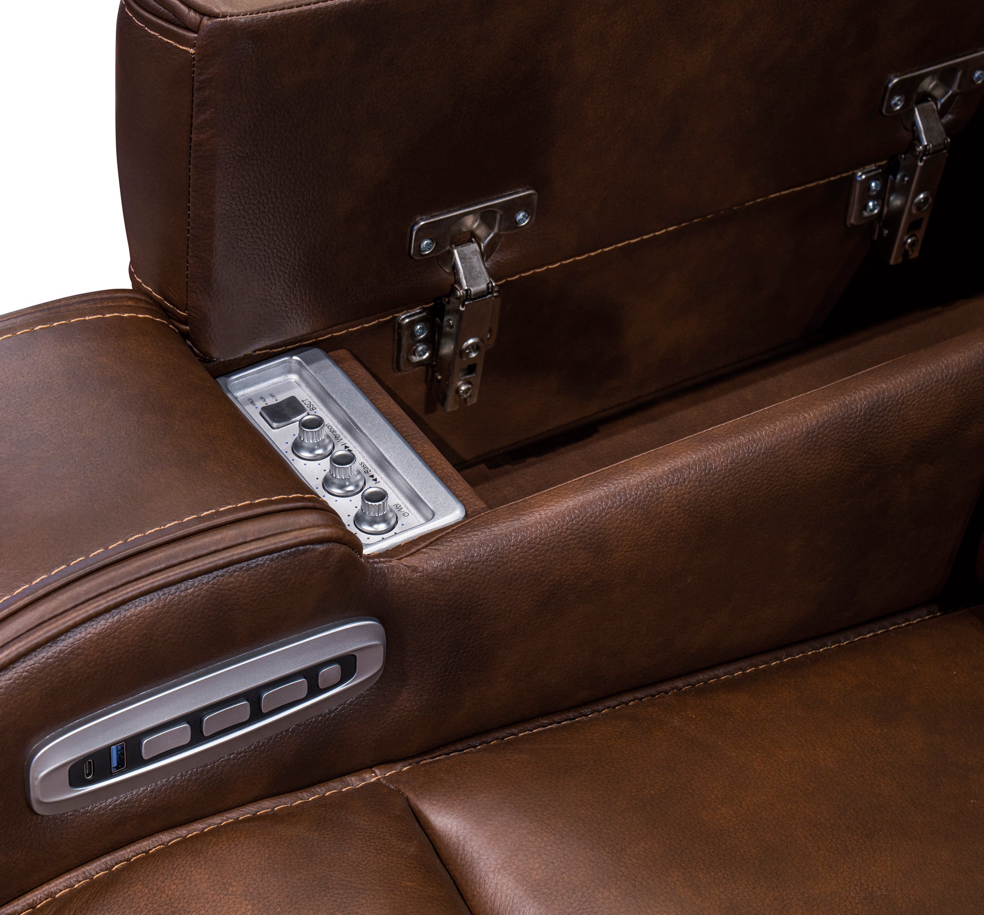 Dreamer Power Reclining Console Loveseat with Audio Seating