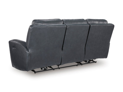 Momentum Moves Leather Power Reclining Sofa with Adjustable Headrest