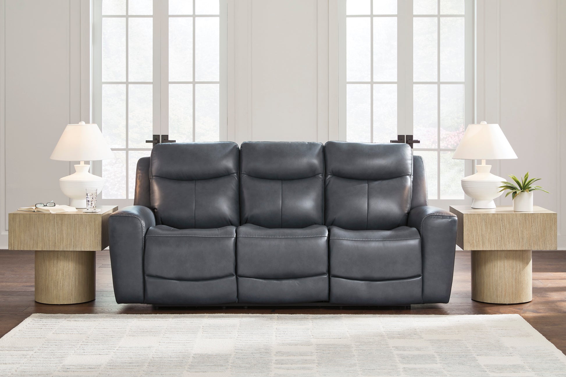 Momentum Moves Leather Power Reclining Sofa with Adjustable Headrest