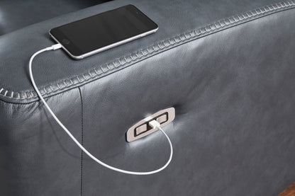 Momentum Moves Leather Power Reclining Sofa with Adjustable Headrest