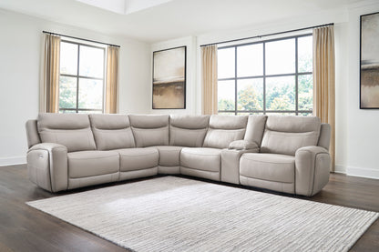 Gravier 5-Piece Power Reclining Sectional with Power Armless Recliner