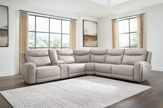 Ashley Gravier 6-Piece Power Reclining Sectional with Storage Console