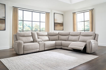 Ashley Gravier 6-Piece Power Reclining Sectional with Storage Console