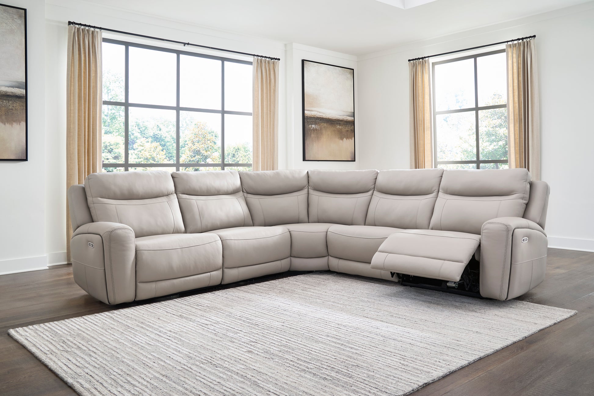 Ashley Gravier 5-Piece Power Reclining Sectional