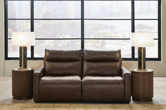 ModZ 2-Piece Power Reclining Sectional Loveseat Chocolate