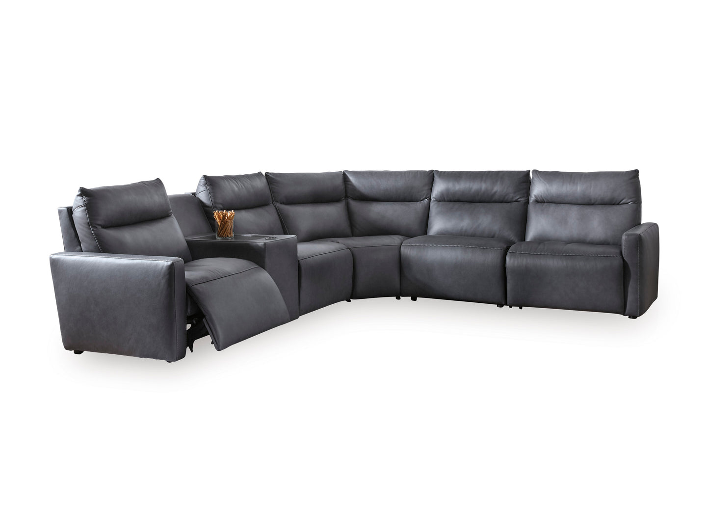 ModZ 6-Piece Power Reclining Sectional with Audio Console