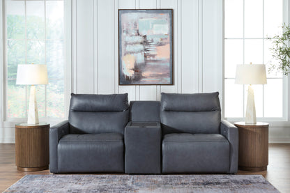 ModZ 3-Piece Power Reclining Sectional Loveseat with Audio Console