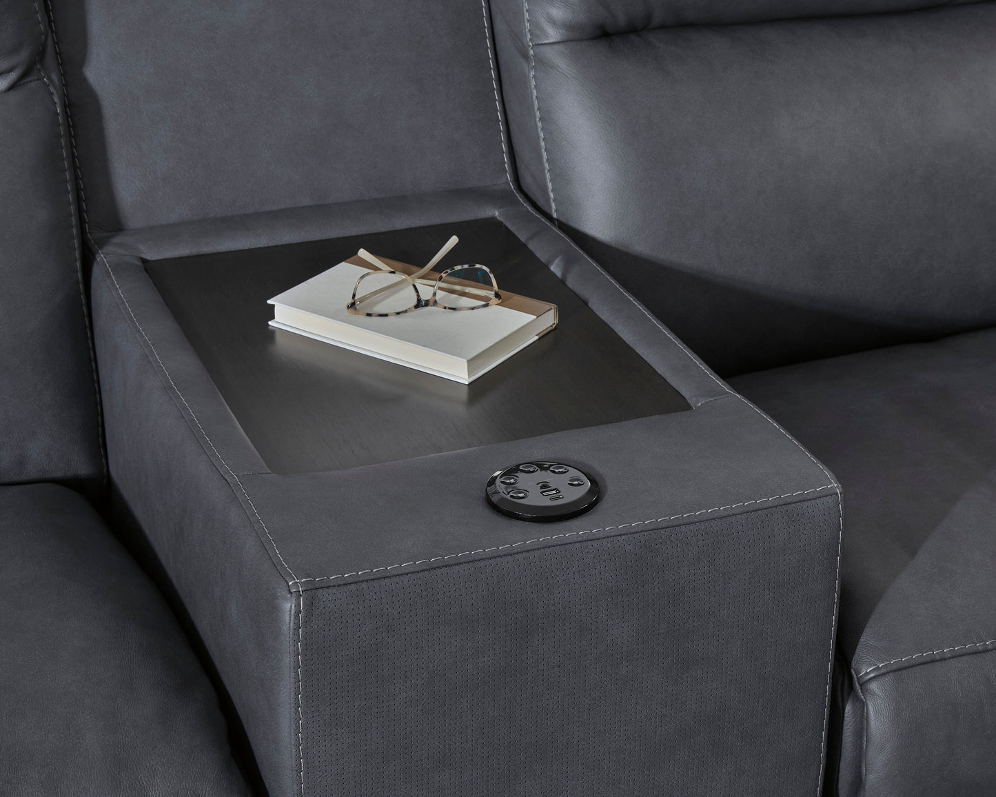 ModZ 6-Piece Power Reclining Sectional with Audio Console