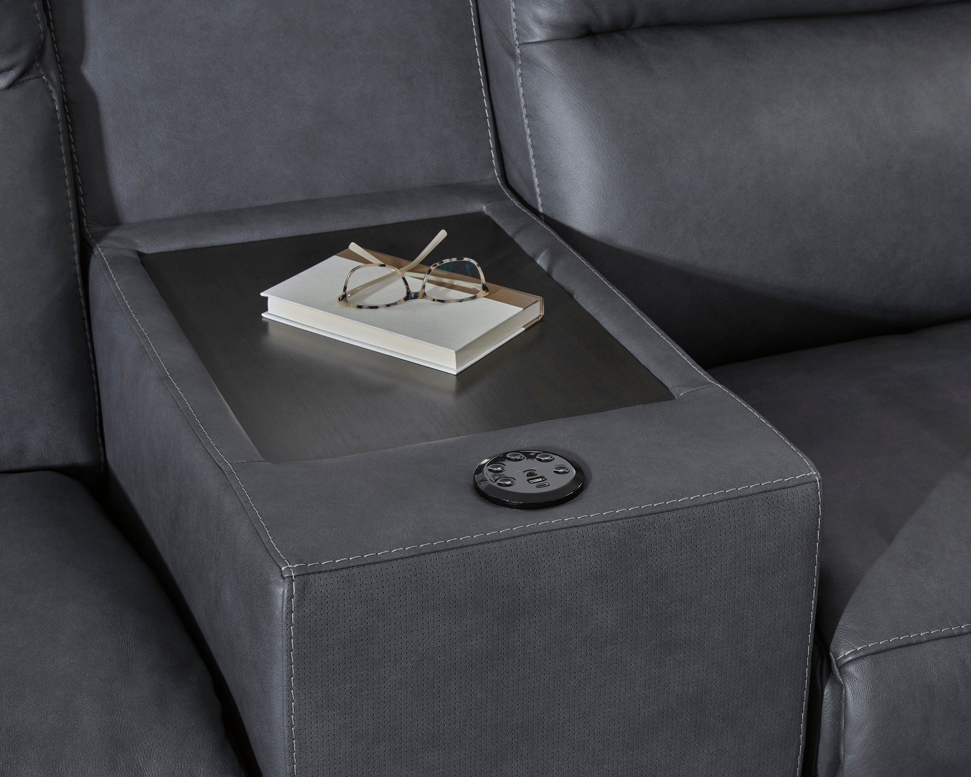 ModZ 6-Piece Power Reclining Sectional with Audio Console