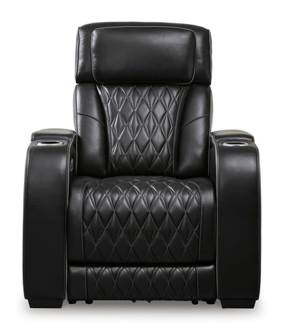 Boyington Power Recliner with Adjustable Headrest Black