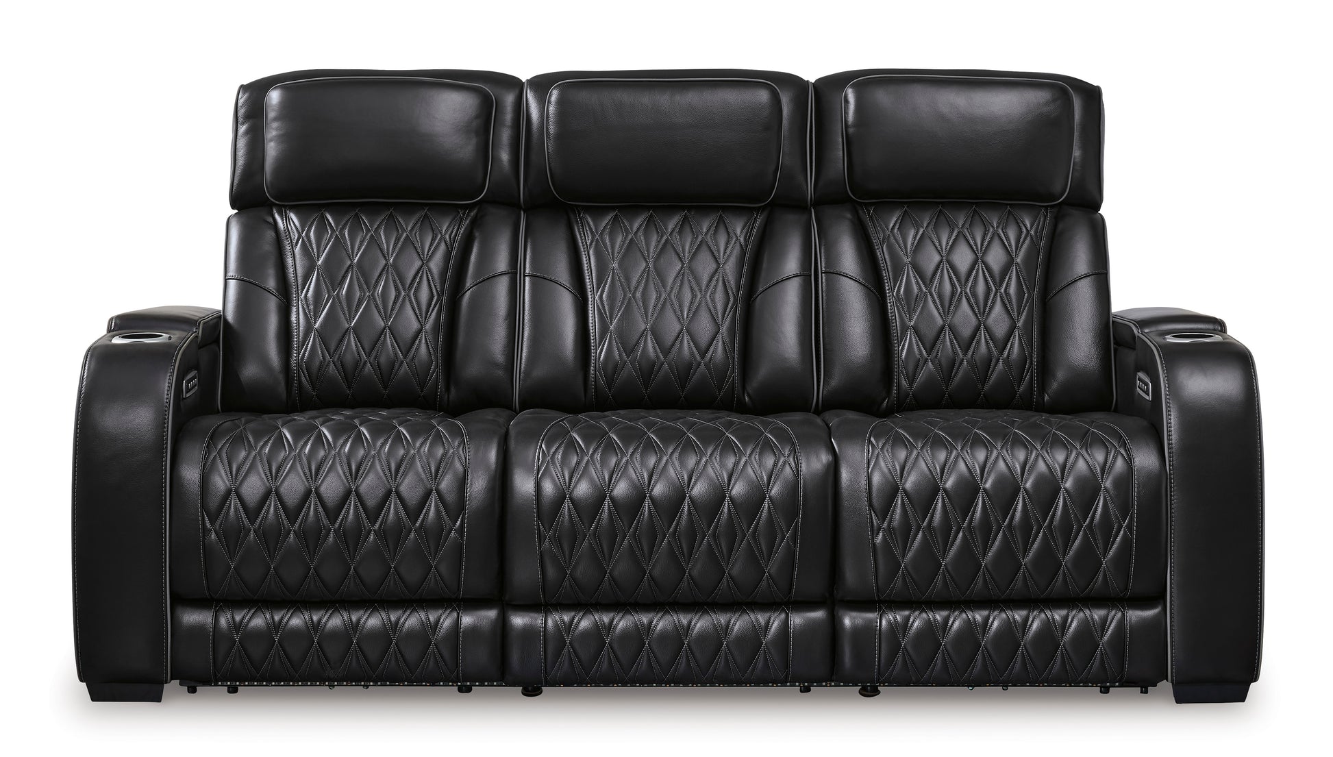 Boyington Power Reclining Sofa with Adjustable Headrest Black