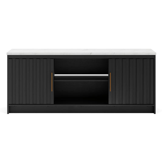 Ashley Cadmori 63" TV Stand Black White