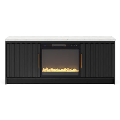 Ashley Cadmori 63" TV Stand with Electric Fireplace