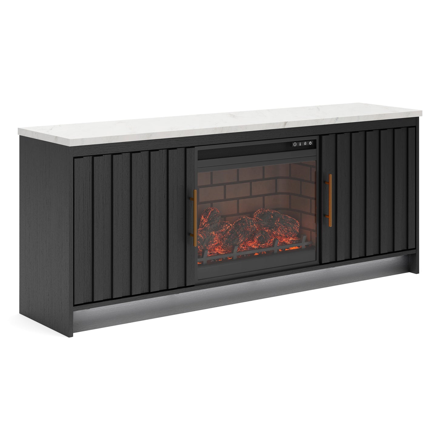 Ashley Cadmori 63" TV Stand with LED Electric Fireplace