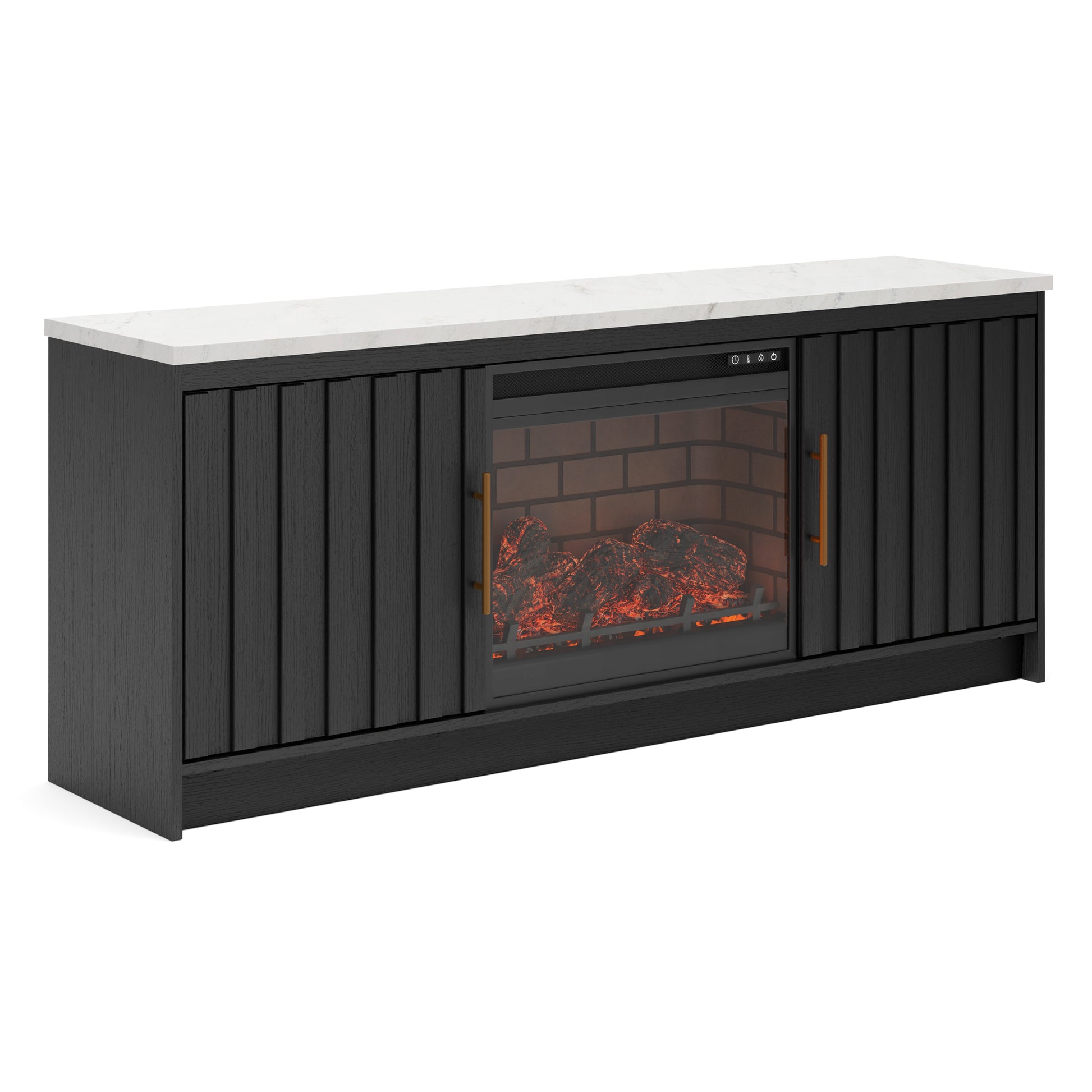 Ashley Cadmori 63" TV Stand with LED Electric Fireplace