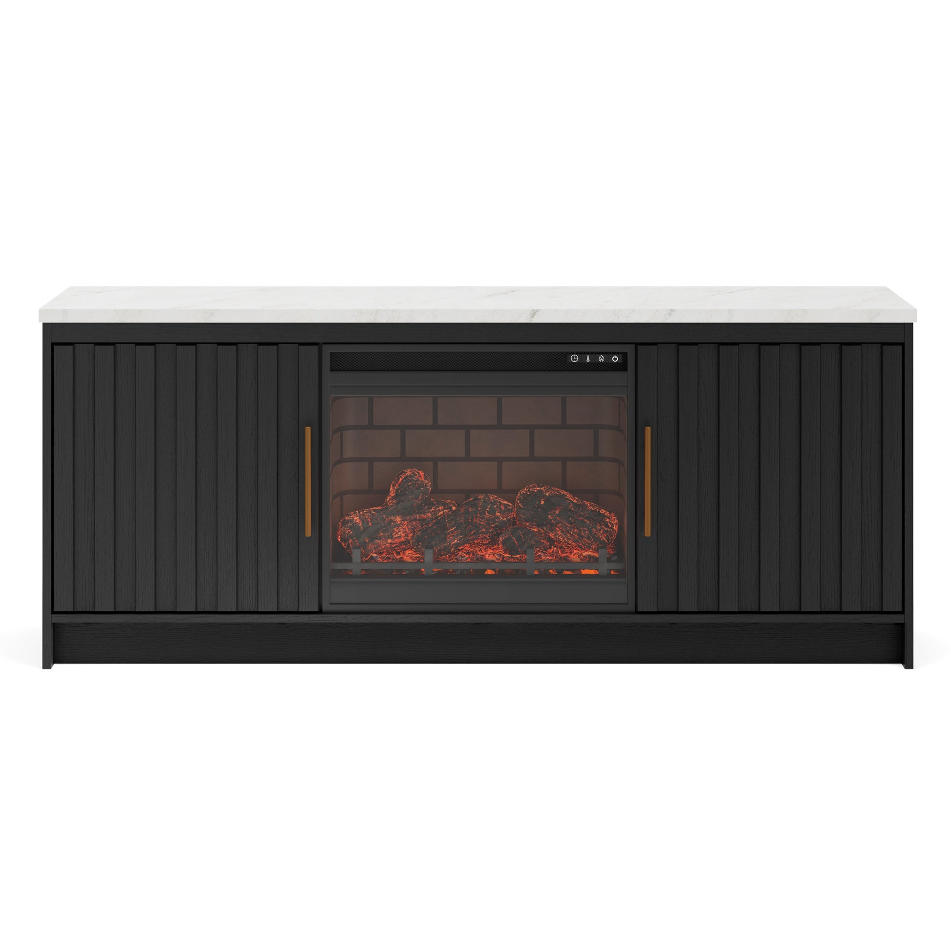 Ashley Cadmori 63" TV Stand with LED Electric Fireplace