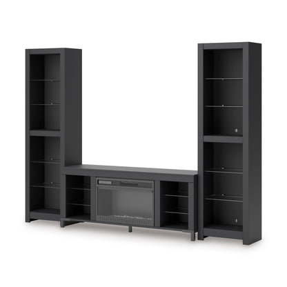 Cayberry 3-Piece Entertainment Center with Electric Fireplace