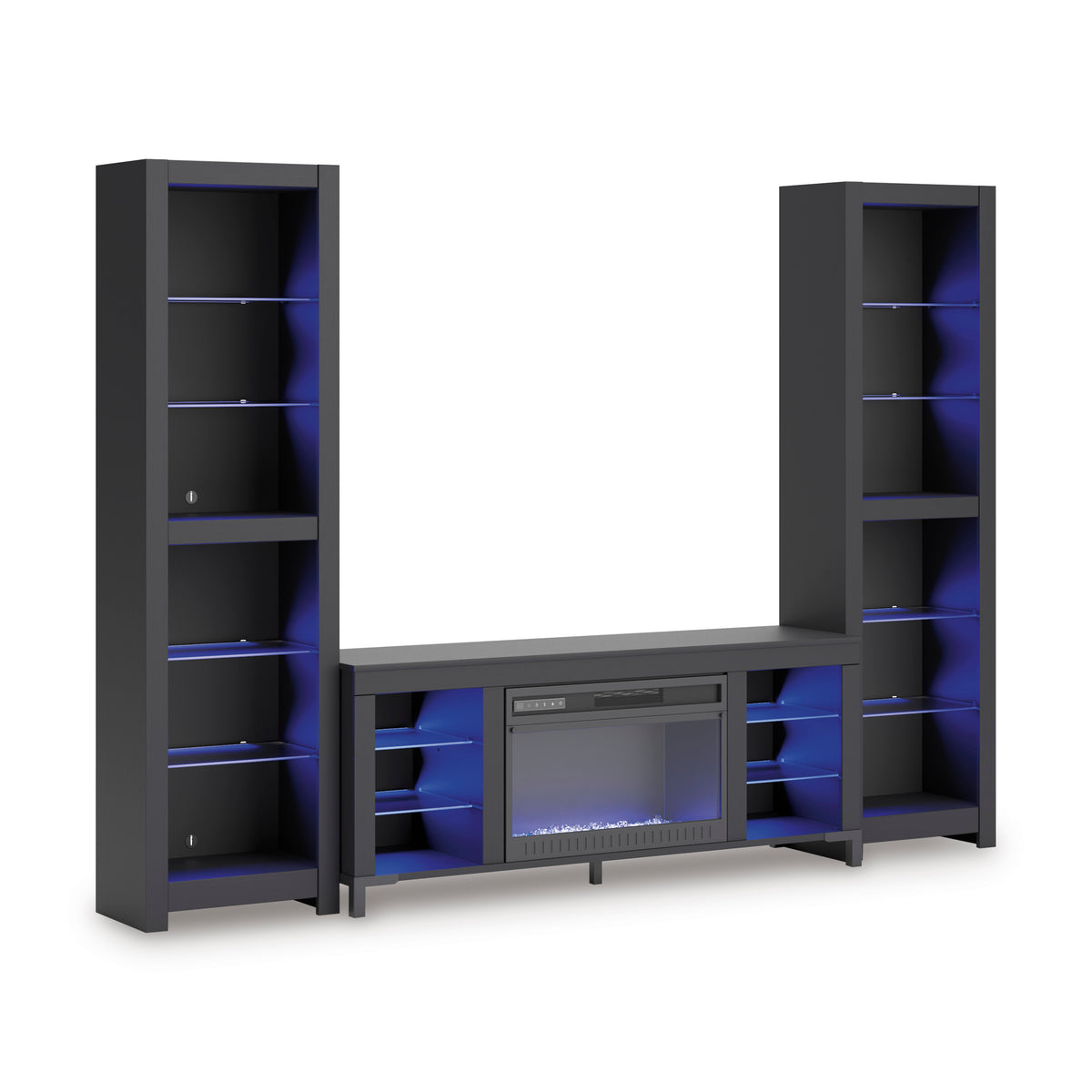 Cayberry 3-Piece Entertainment Center with Electric Fireplace