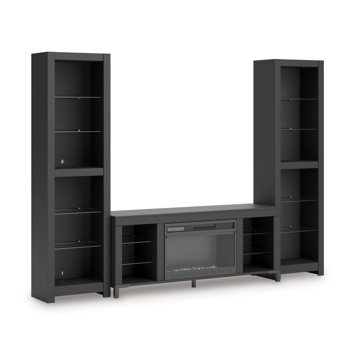 Cayberry 3-Piece Entertainment Center with Electric Fireplace