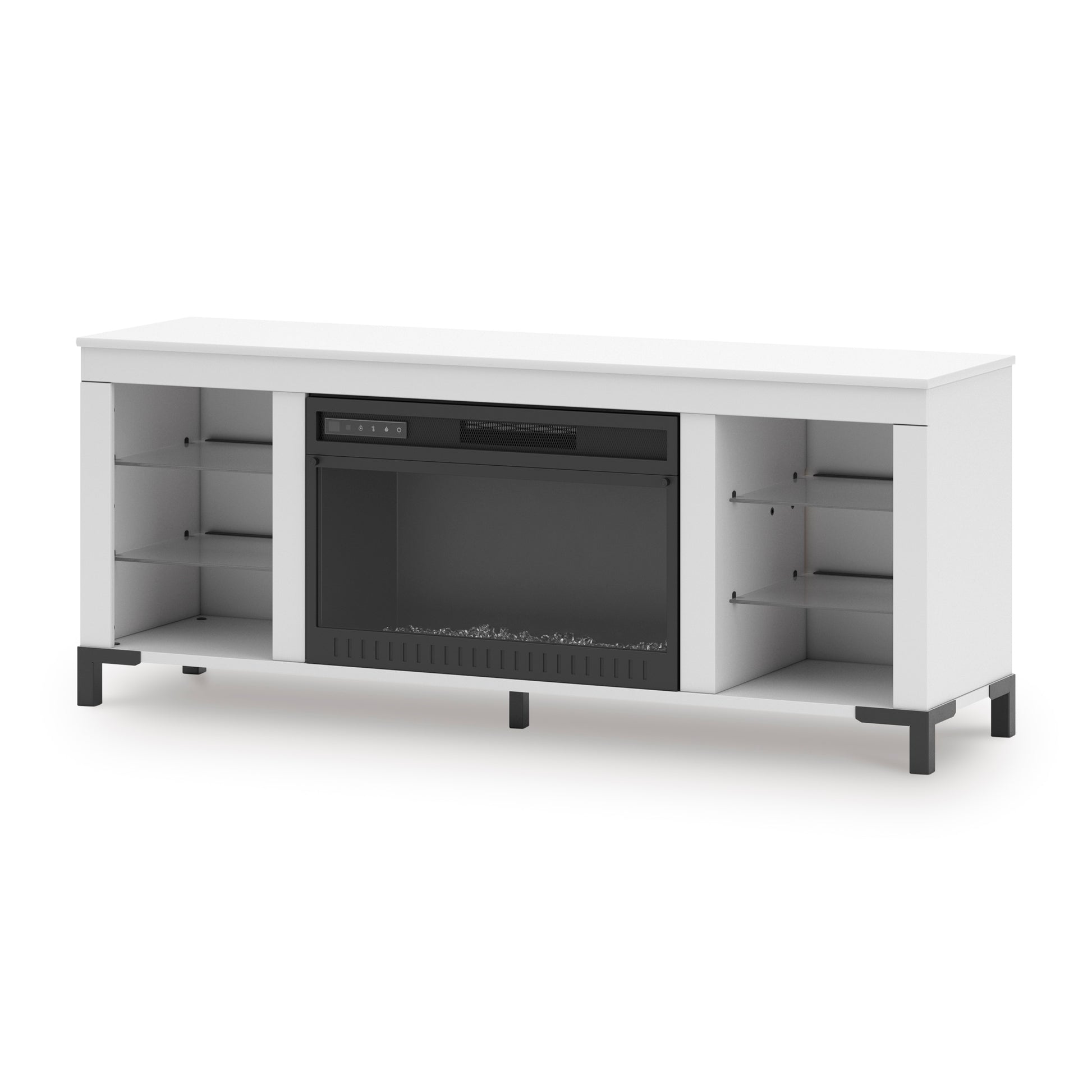 Brollevi TV Stand with Fireplace