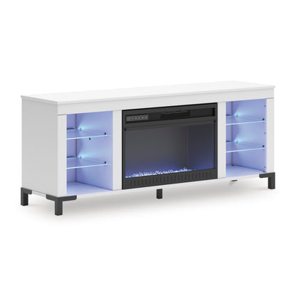 Brollevi TV Stand with Fireplace