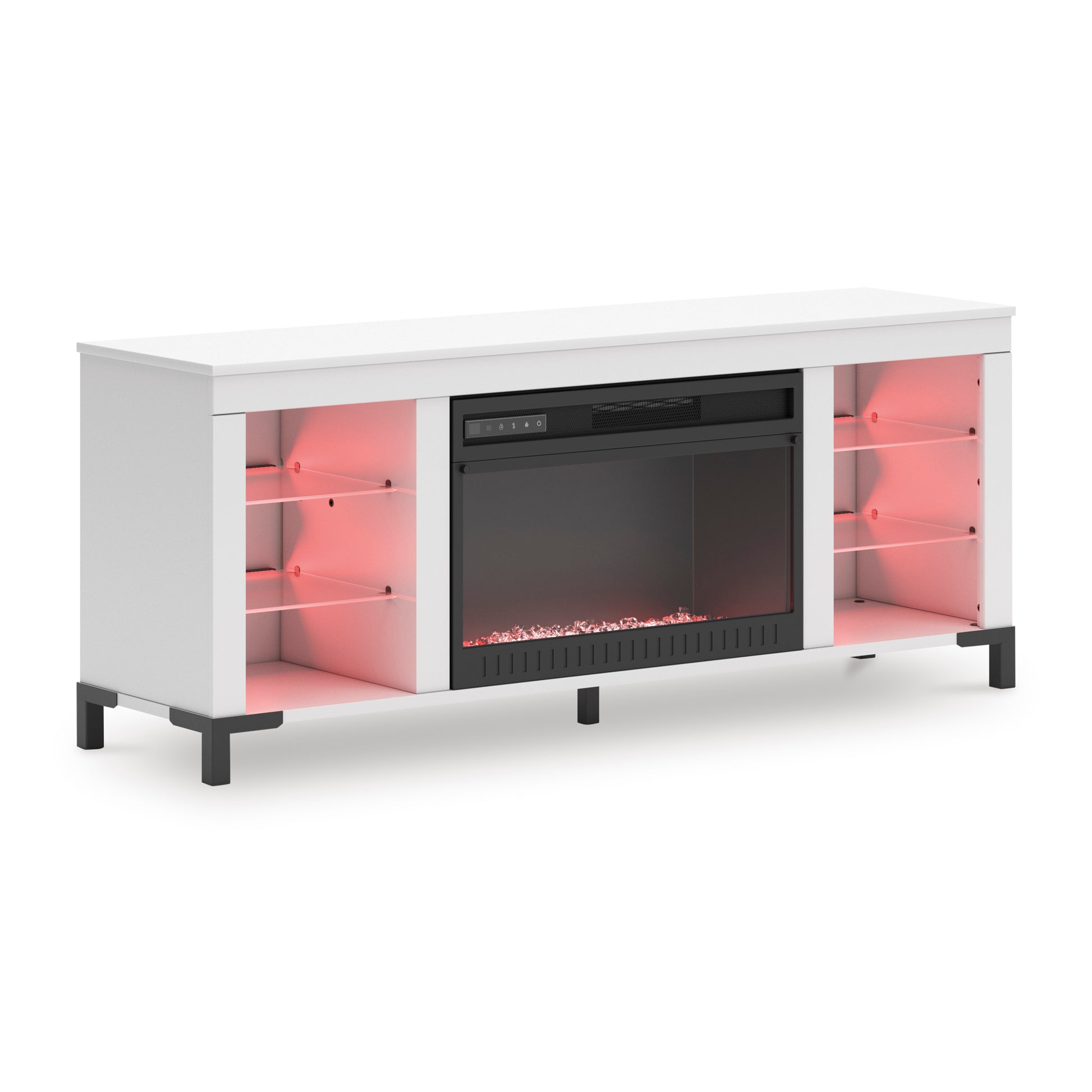 Brollevi TV Stand with Fireplace