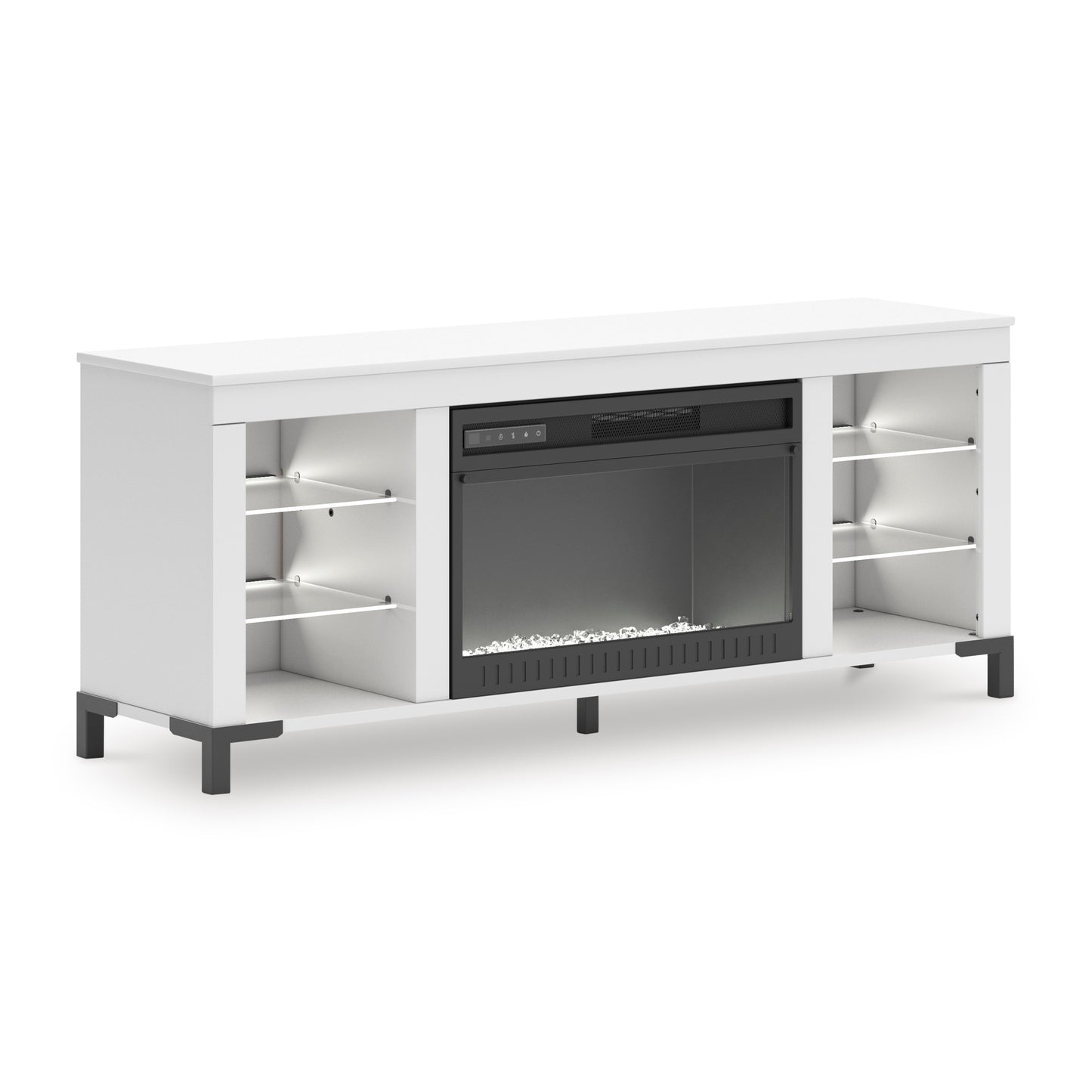 Brollevi TV Stand with Fireplace