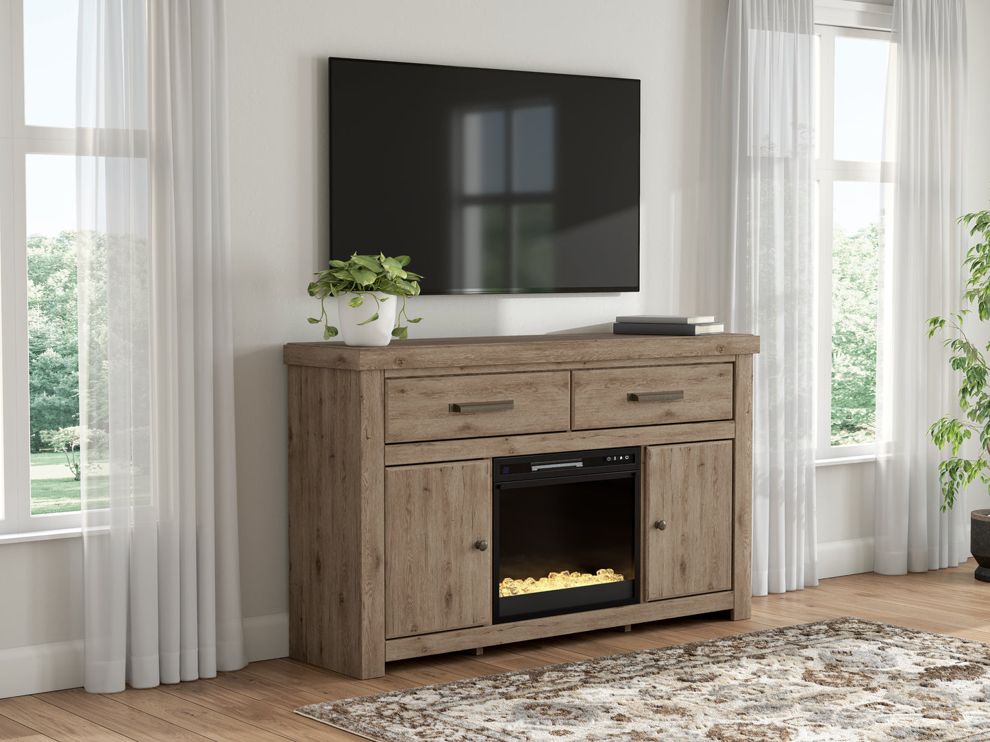 Ashley Garistyn 62" TV Stand with Electric Fireplace