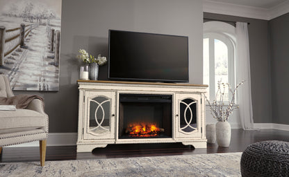 Realyn XL TV Stand with Fireplace Option