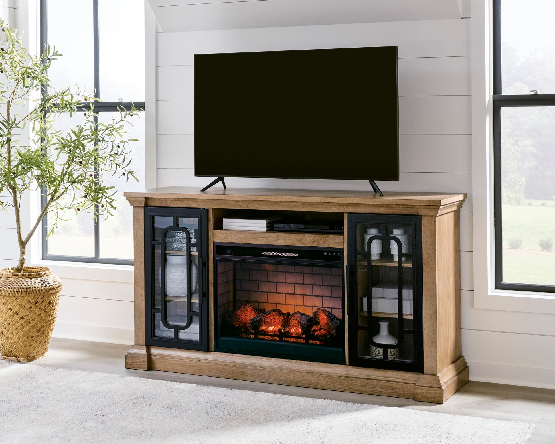 Ashley Wittenmyer 72" TV Stand with LED Fireplace