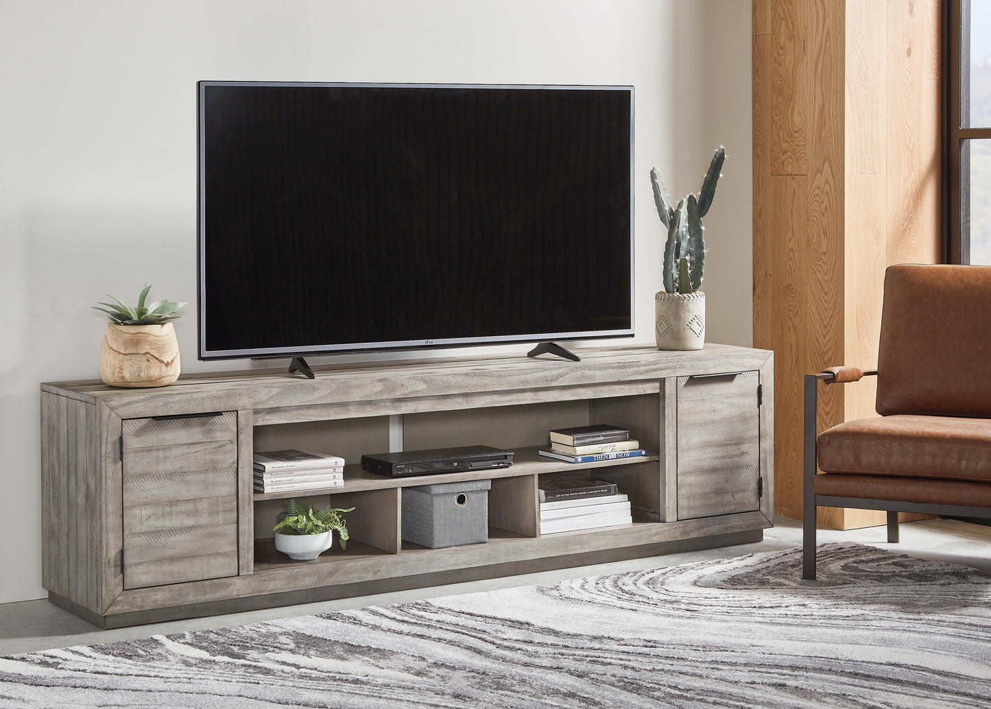 Naydell XL TV Stand with Fireplace Option