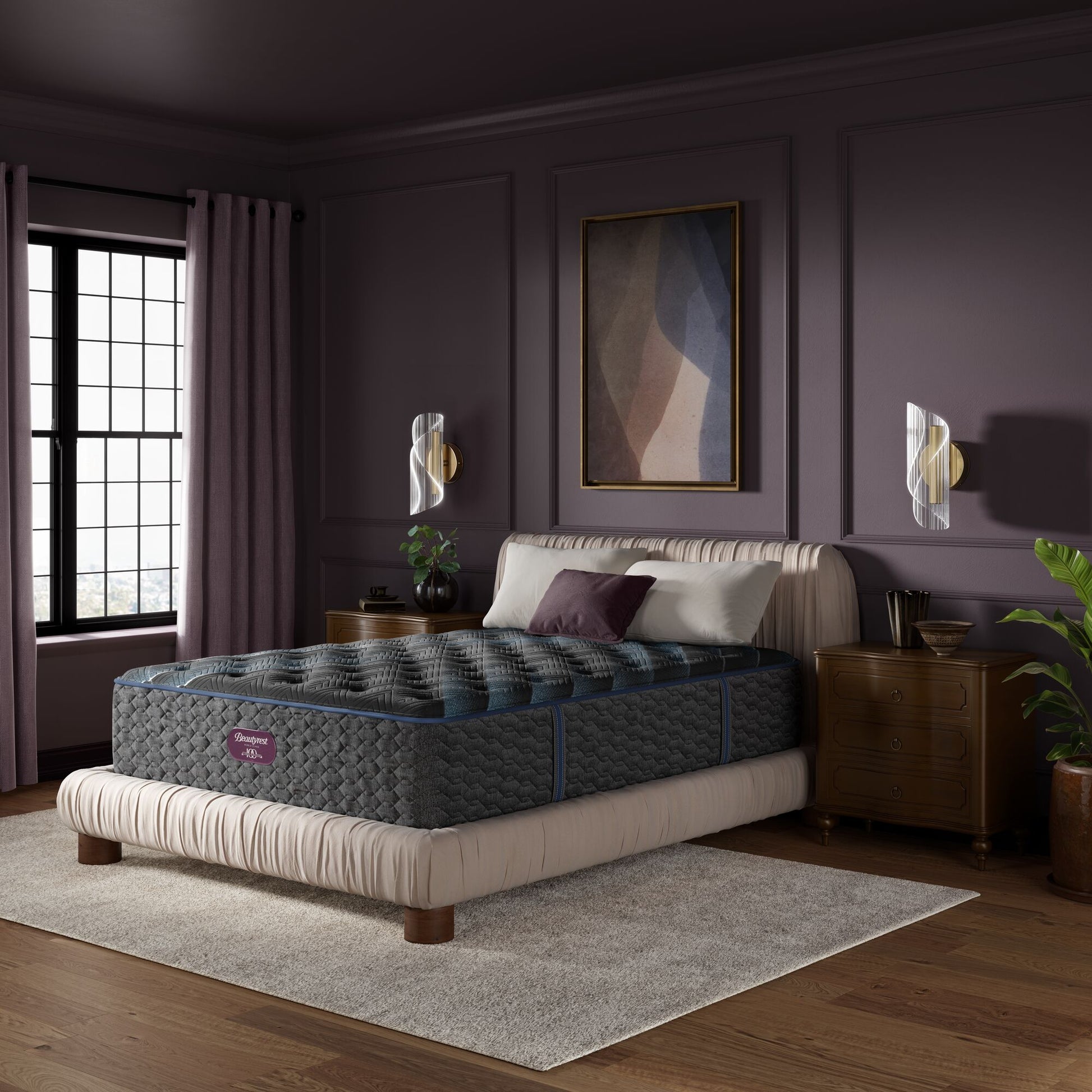 Beautyrest World Class 1000 Series Hybrid Cushion Firm Mattress