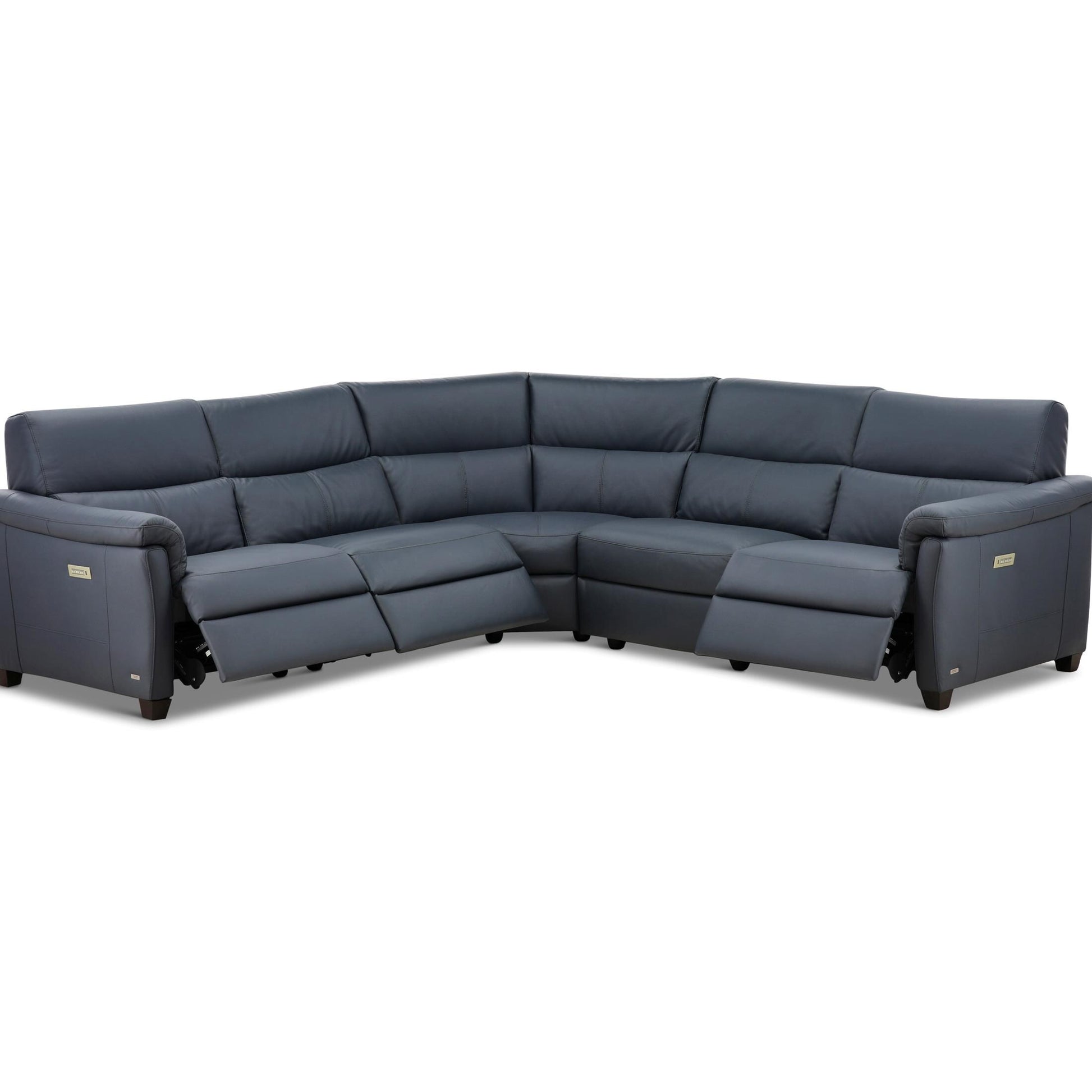 Astuzia Leather 5-Piece Power Reclining Sectional