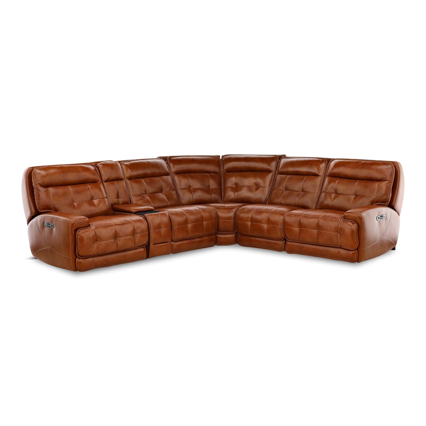 Fresco 6-Piece Leather Power Reclining Sectional