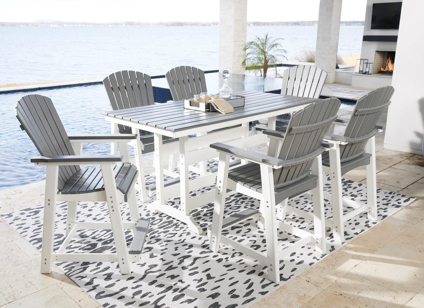 Transville Outdoor Counter Height Dining Table