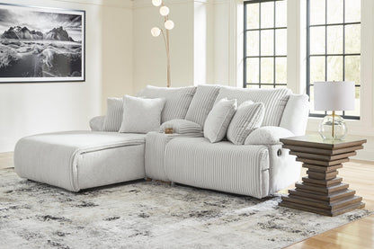 Top Tier Left Facing 3-Piece Reclining Sectional Sofa with Chaise