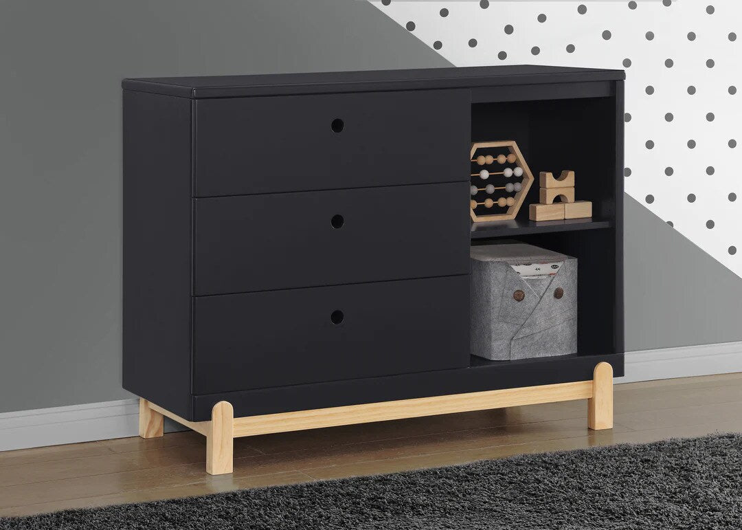 Poppy 3 Drawer Dresser with Cubbies