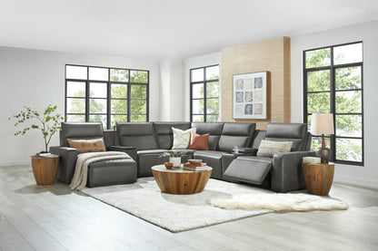 Modular Two 7-Piece Left Arm Facing Power Sectional with Chaise