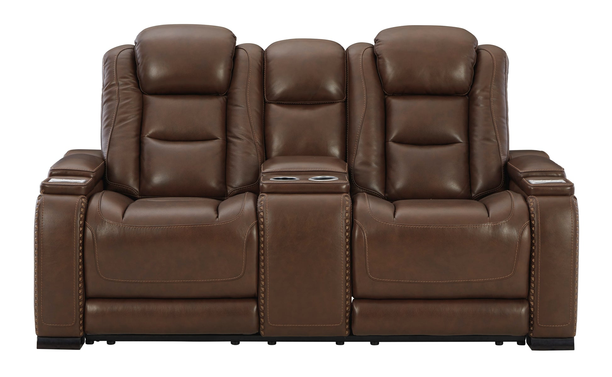 Man-Den Power Reclining Loveseat with Console