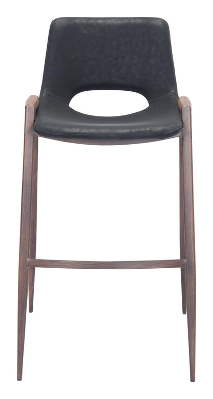 Desi Barstool (Set of 2) Black & Walnut