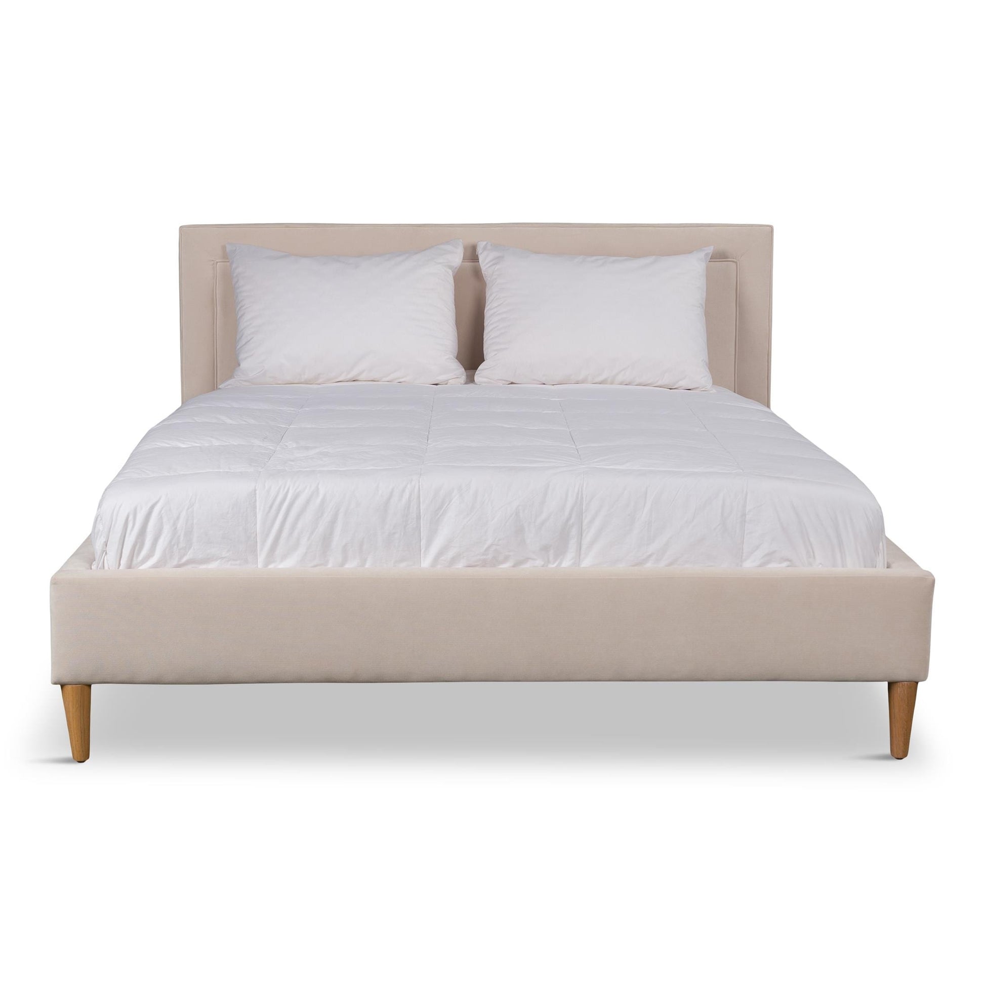 Modern Stratus Queen Square Upholstered Bed