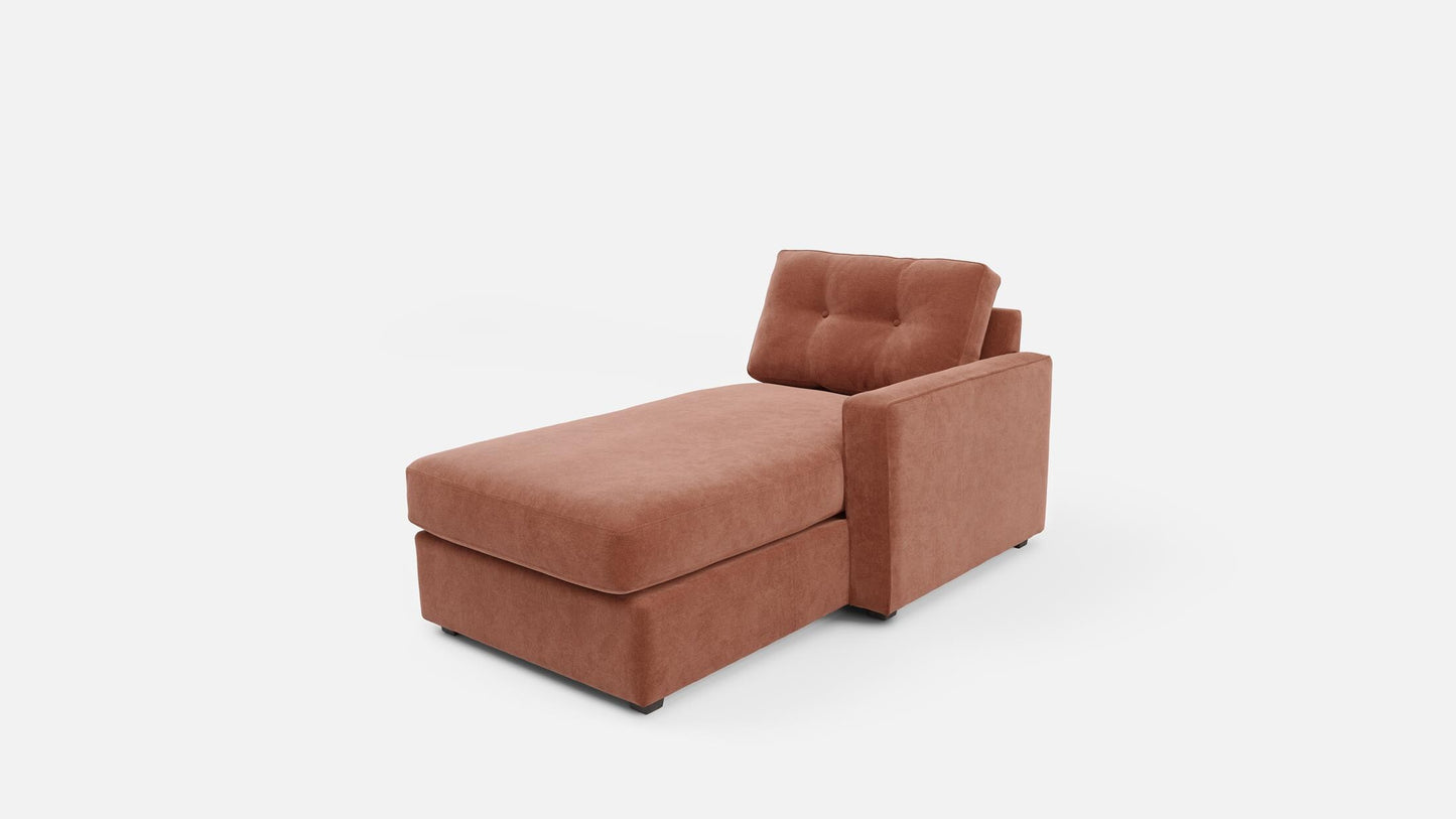 Modular One Right Arm Facing Chaise - Cantaloupe