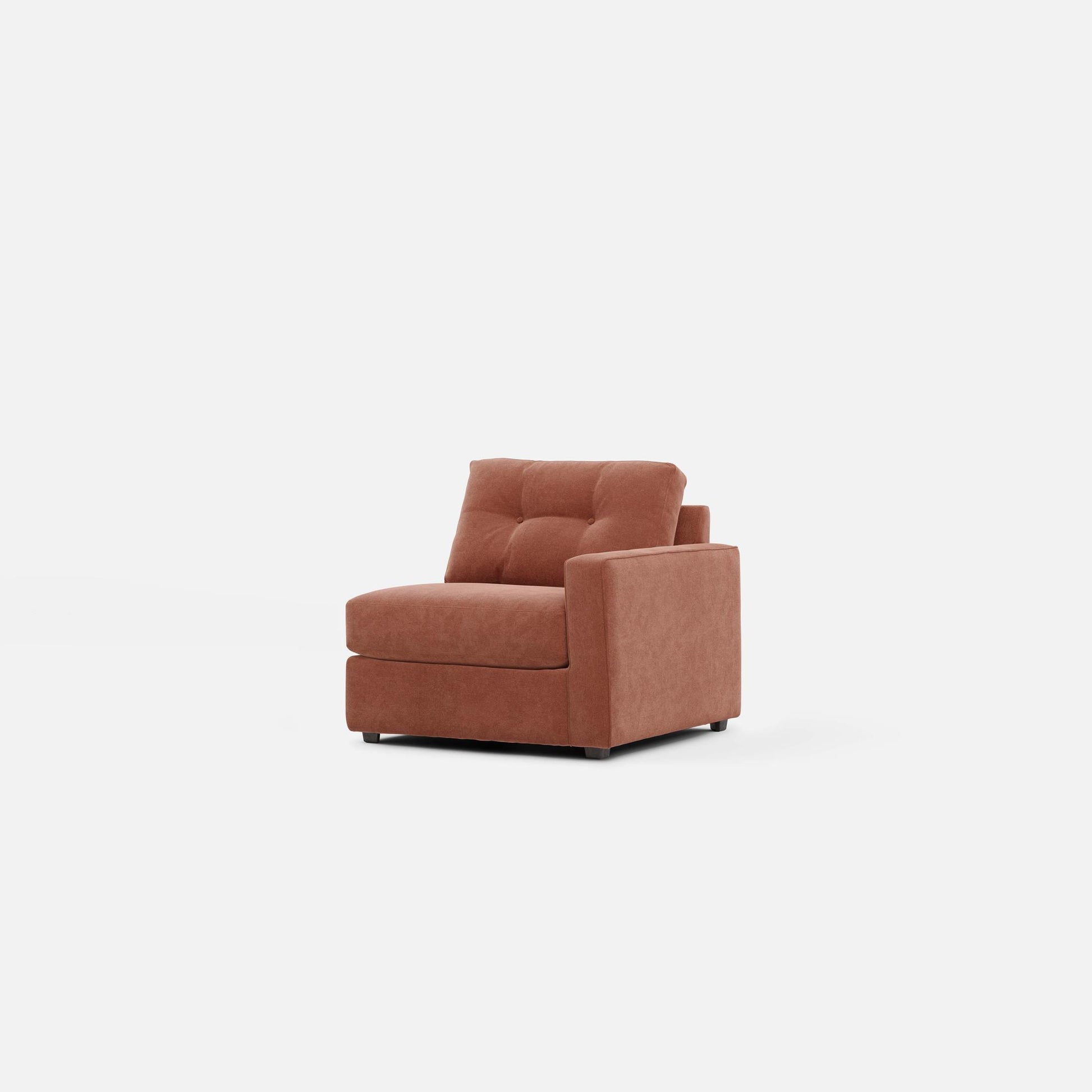 Modular One Right Arm Facing Chair - Cantaloupe