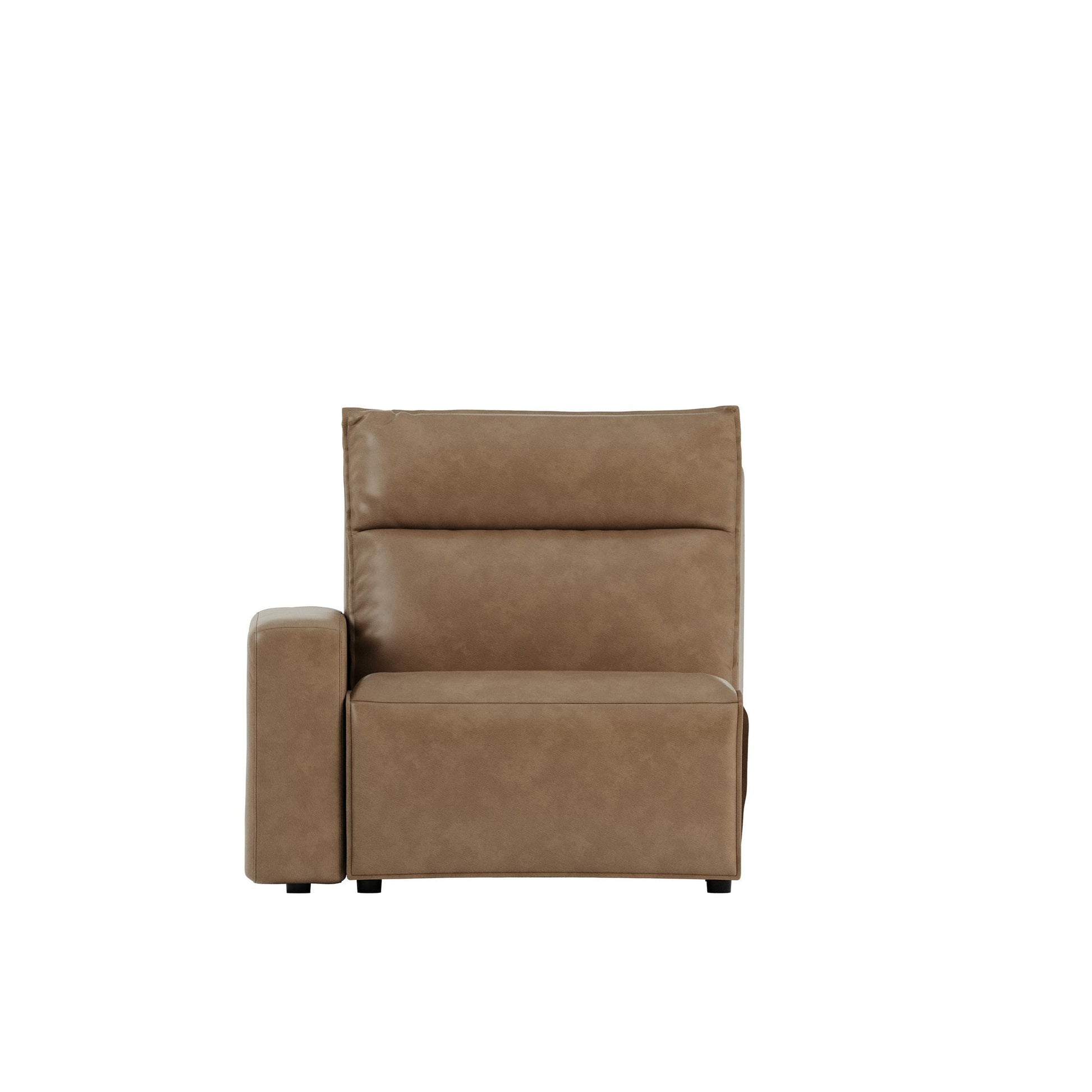 Modular Two Left Arm Facing Power Recliner - Saddle