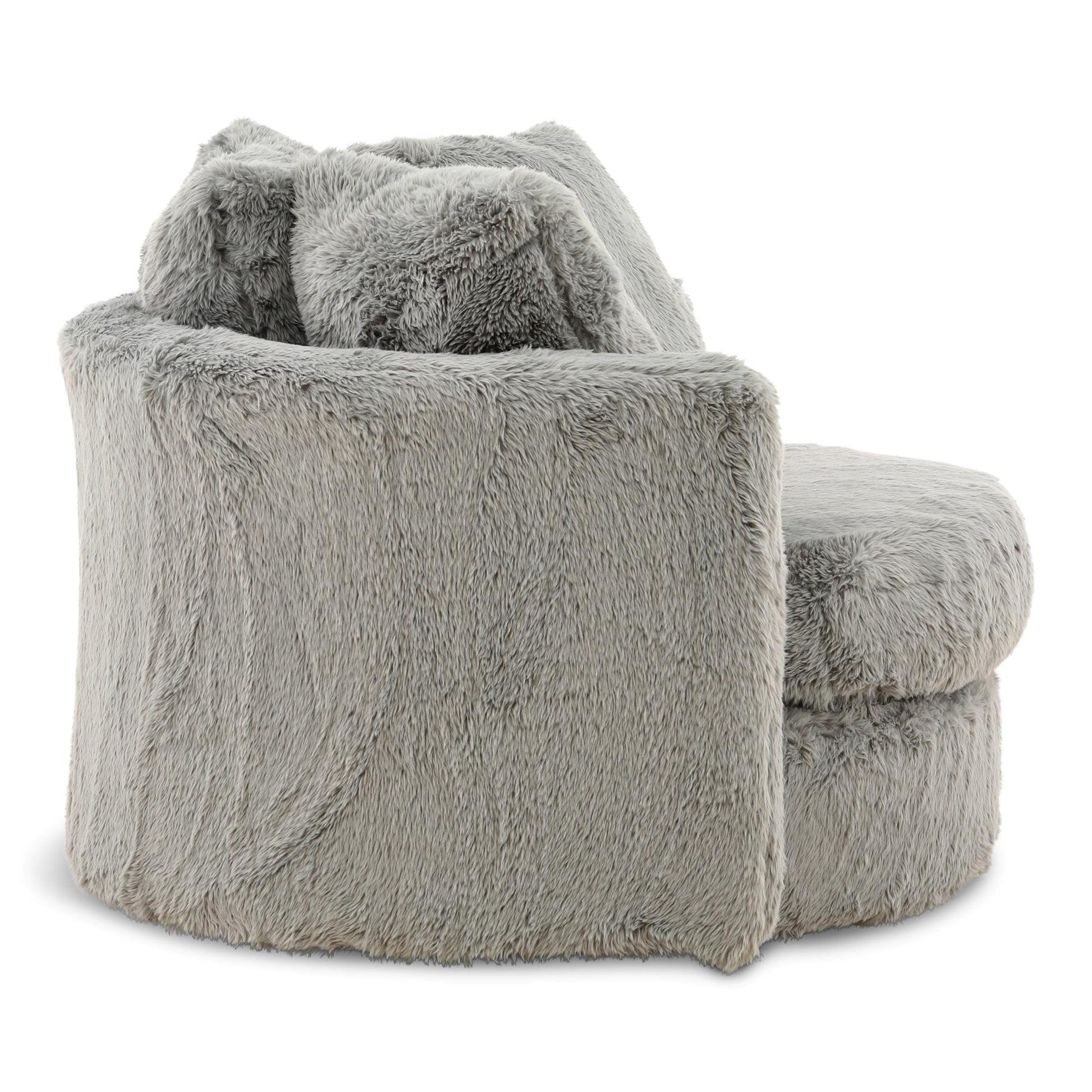 Vail Fur Swivel Chair